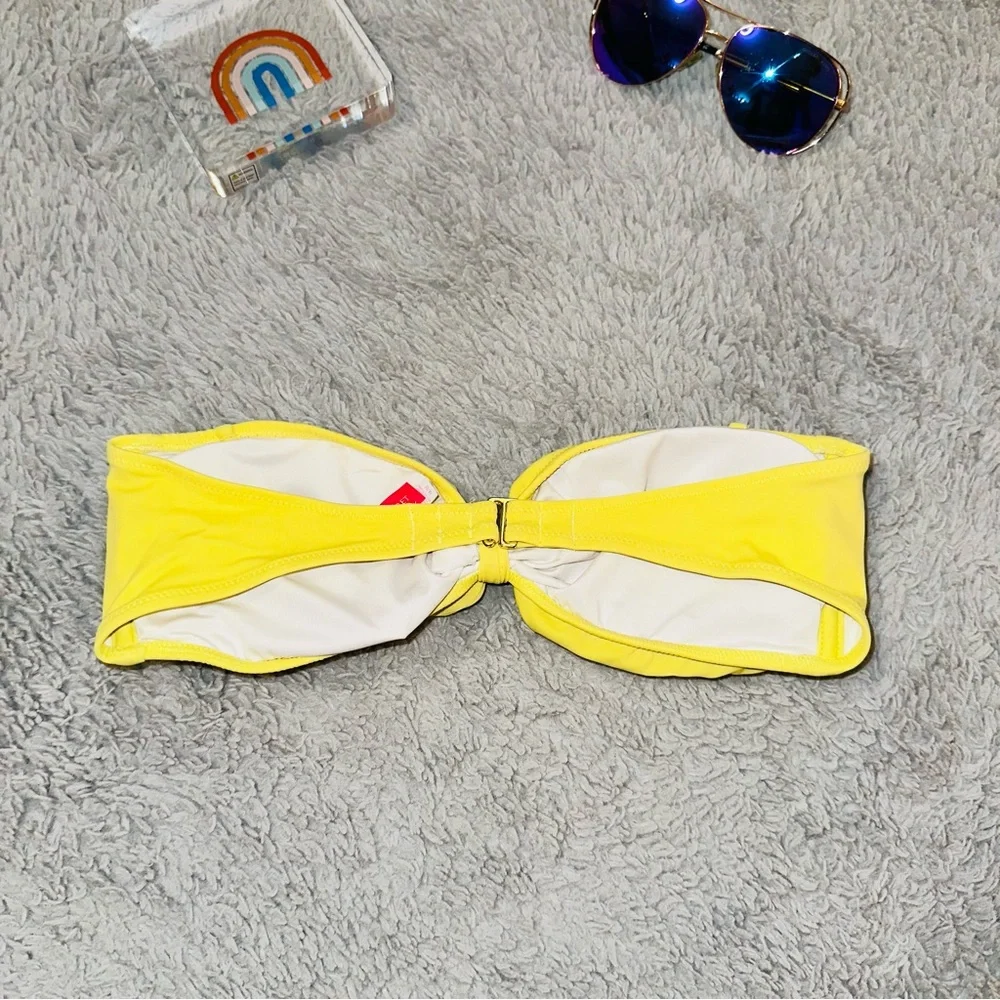 Yellow Bandeau Bikini Top